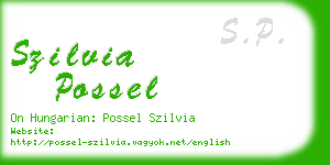 szilvia possel business card